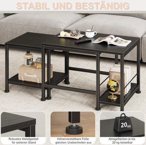 Neu couchtisch stapelbar set - neu,