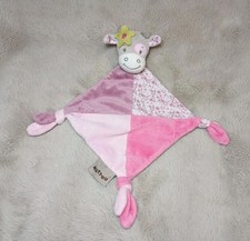 Nattou KUH  Schmusetuch BLUME rosa grün braun Kuscheltuch Schnuffeltuch