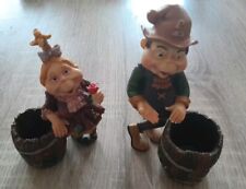 Vintage Sammlerstück Laaf mit Fass  Efteling Magische Kreaturen Elfen Gnom Zwerg