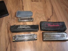 4x Mundharmonikas Bandmaster, DDR, Chromatik, Country Western