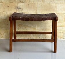 Bank / Hocker (Teak und Leder)