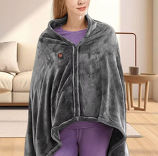 Kuschelige USB Heizdecke mit 3 Stufen Coral Fleece Wärmeschal für Zuhause & Büro