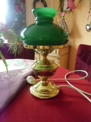 Alte tischlampe messing mit - alte,