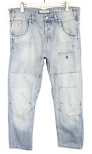 Jack & Jones Stan / Anti Fit Jeans Herren W34/L30 Whiskers Verwaschen Hellblau