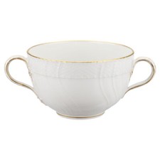Suppentasse ohne Deckel - II. Wahl KPM Berlin Neuosier weiß mit Goldrand