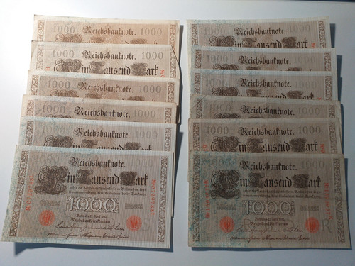 Geldschein konvolut 1000 - geldschein,