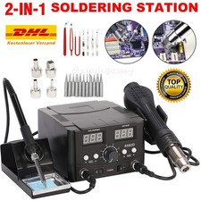 2-IN-1 750W Entlötkolben Heißluft Löten Lötstation Entlötstation Lötkolben