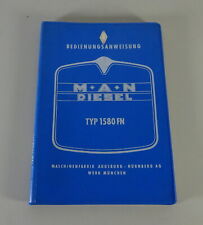 Betriebsanleitung / Handbuch MAN LKW Pausbacke Typ 1580 FN Stand 08/1964
