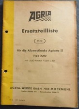 Agria Allzweckhacke Agriette II Typ 2000 Ersatzteilliste