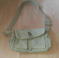 Schultertasche  Leinen sandfarben guter Zustand