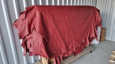 Rindsleder Haut In Roter Farbe