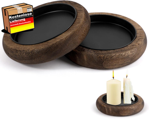 Holz kerzenhalter set 8cm für - kerzenhalter,
