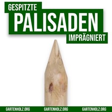 Palisaden Holz Beet Einfassung