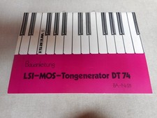 Wersi Bauanleitung BA 211 LSI-MOS-Tongenerator DT 74