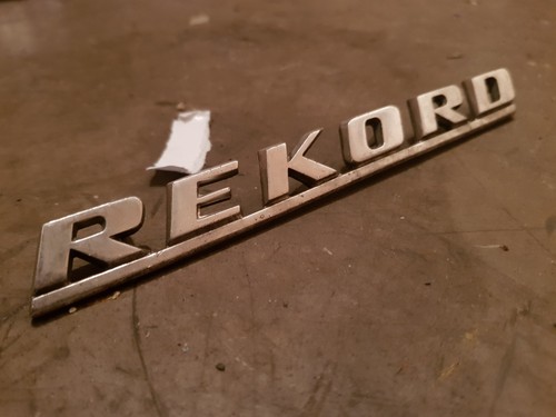 Logo emblem chrom opel rekord - opel,