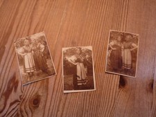 Historische Trachtenkleidung - 3x Foto - Damen in Trachtenkleidung - 20 Jahre -