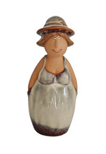 Gartenstecker Zaunhocker Frau