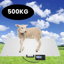 500kg Digitalwaage Paketwaage Veterinärwaage Große Tierwaage LCD Plattformwaage
