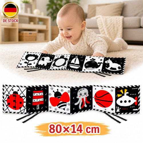 Babybuch schwarz weiß - schwarz,