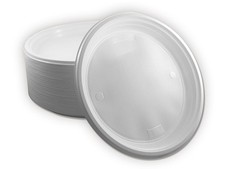 100x Menüteller Ungeteilt Geschirr Teller Picknick Plastikteller Plate reusable