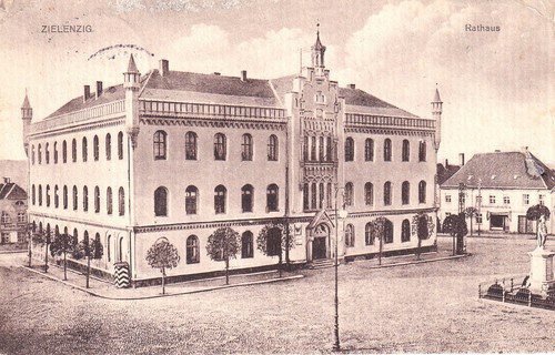 Zielenzig sulecin rathaus - ak,