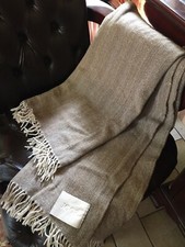 JOOP! Decke Wolldecke mit Kaschmir "Fine" Klassik Brauen Wie NEU