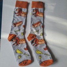 1 Paar Motiv Socken ♧ Hunde ♧ Hot Dog ♧ Gr. 36 - 41 ♧ Neu