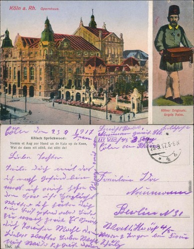 Ansichtskarte köln opernhaus - ansichtskarte,
