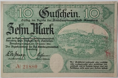 Notgeldschein der stadt - notgeldschein,