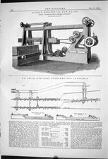 Alter doppelter horizontaler Sägerahmen 1881 Robinson Price Williams Schalter viktorianisch