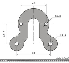 Yamaha XT500 Tachohalter für Zubehör 60mm Universal Mini Instrumente Edelstahl