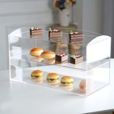 Acryl Bäckerei Gebäck Vitrine Ständer Schrank Kuchen Donuts Cupcakes Gebäck