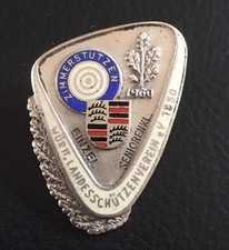 Emailiertes Abzeichen Landesschützenverein Württemberg 1960 Zimmerstutzen 