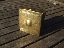 WK1 GRABENKUNST MESSING CONTAINER GÜRTEL BESTÜCK ? Munition/Erste Hilfe/Essen? sehr ausgefallen