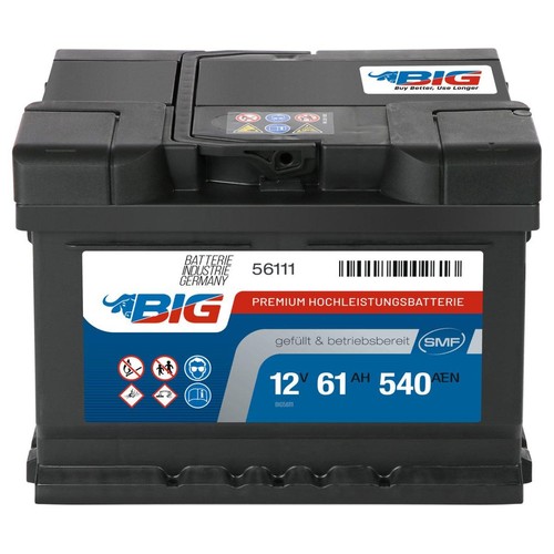 Autobatterie 61ah big - 61ah,