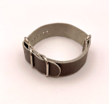 Uhrenarmband Vintage Leder NATO RIOS „Copenhagen“ 20 mm Grau, Made in Germany