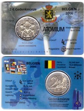 2 Euro BELGIEN 2006 BE 022 * Wiedereröffnung ATOMIUM * + CoinCard PREMIUM