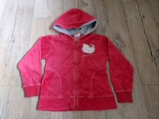 Jacke, Sweatjacke, HELLO KITTY, Samt, rot, Gr. 110/116