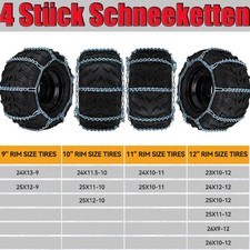 4 x Schneeketten 25x10-12 für