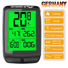 Kabellos Funk Fahrradcomputer LCD Fahrrad Tachometer Radfahren Kilometerzähler