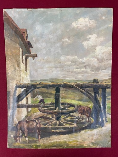ölgemälde auf papier - auf, a