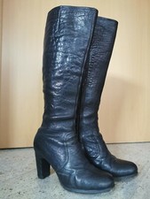 Liebeskind Berlin Damen Echt Leder Stiefel Schwarz Gr. 38 Schafthöhe 40 Abs. 8,5