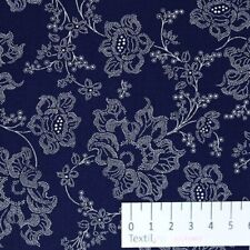 Baumwollgewebe "Blaudruck" Blumen, 150 cm breit, Mw., Preis pro 0,5 lfdm, €10/qm