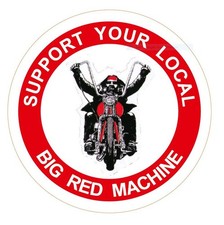294/295 Hells Angels Support 81 Aufkleber "SYL BIG RED MACHINE" Ø100mm & Ø45mm
