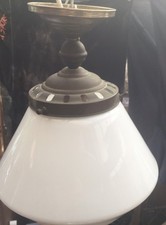 BAUHAUS Decken-Leuchte Opal-Glas Messing  Design-Leuchte