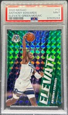 2020 Mosaic Anthony Edwards Elevate Rookie Green Mosaic PSA 9