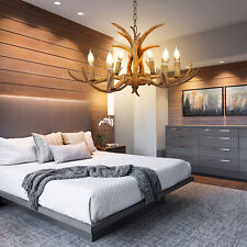 6 Flammig Geweihlampe Jahrgang