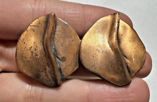 Mancuso and Sherman Kupfer Blatt Exquisite Vintage Ohrclips