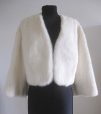 Vintage weiße Nerz Pelz Jacke