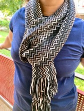 Missoni Schal XXL Damen Überwurf Wolle/Acryl Mix 220 x 50 cm